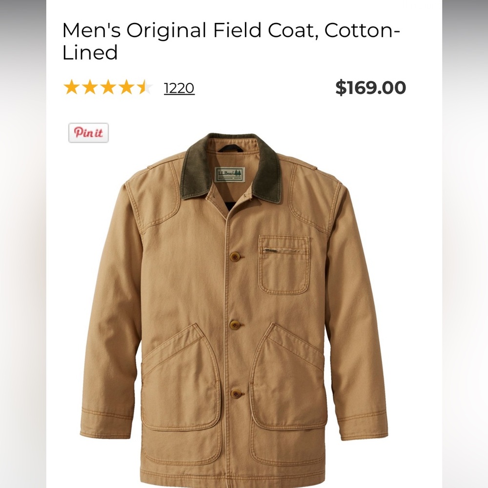 L.L. Bean Barn coat chore jacket